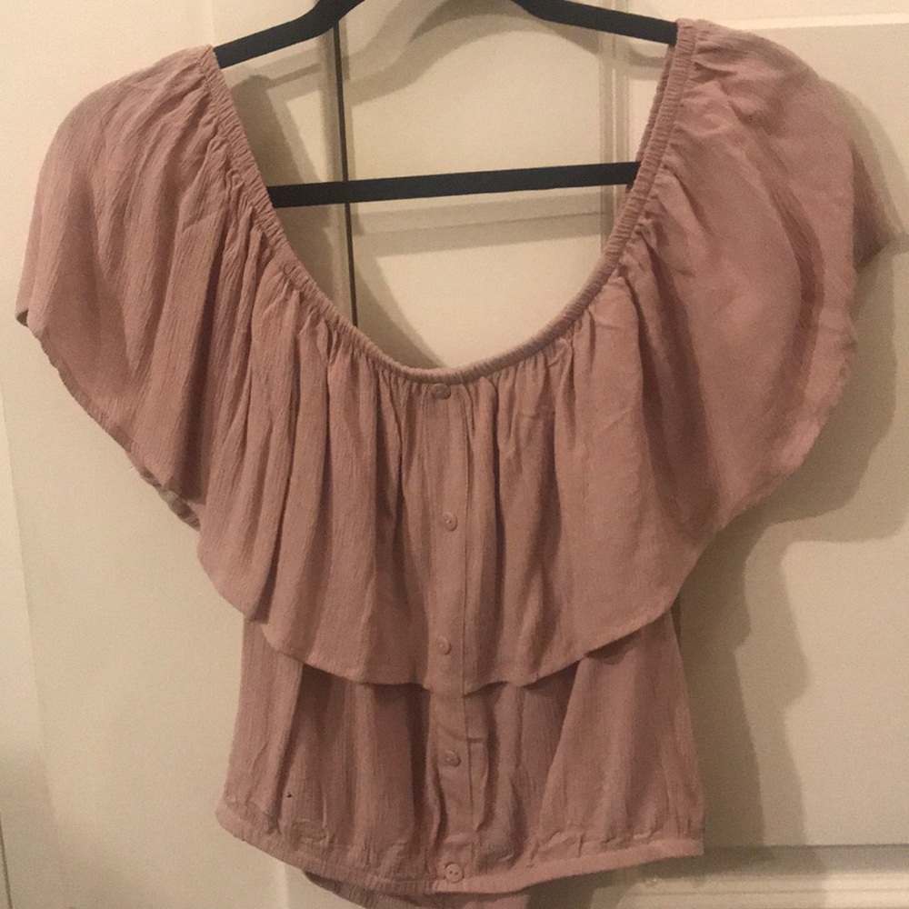 Off the shoulder pacsun top with buttons